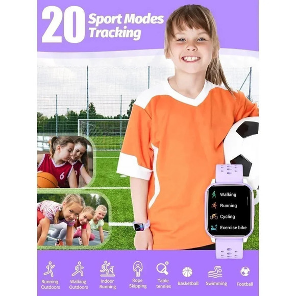 Butele Kids Smart Watch  Smart Watch for Kids Game Smart Watch Gifts - Purple - Picture 4 of 16